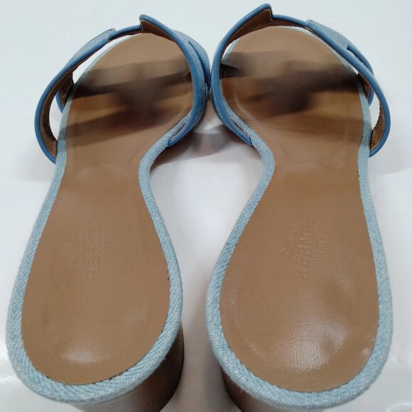 Hermes Sandals Women Light Blue Denim 475-052925 - Picture 5 of 8